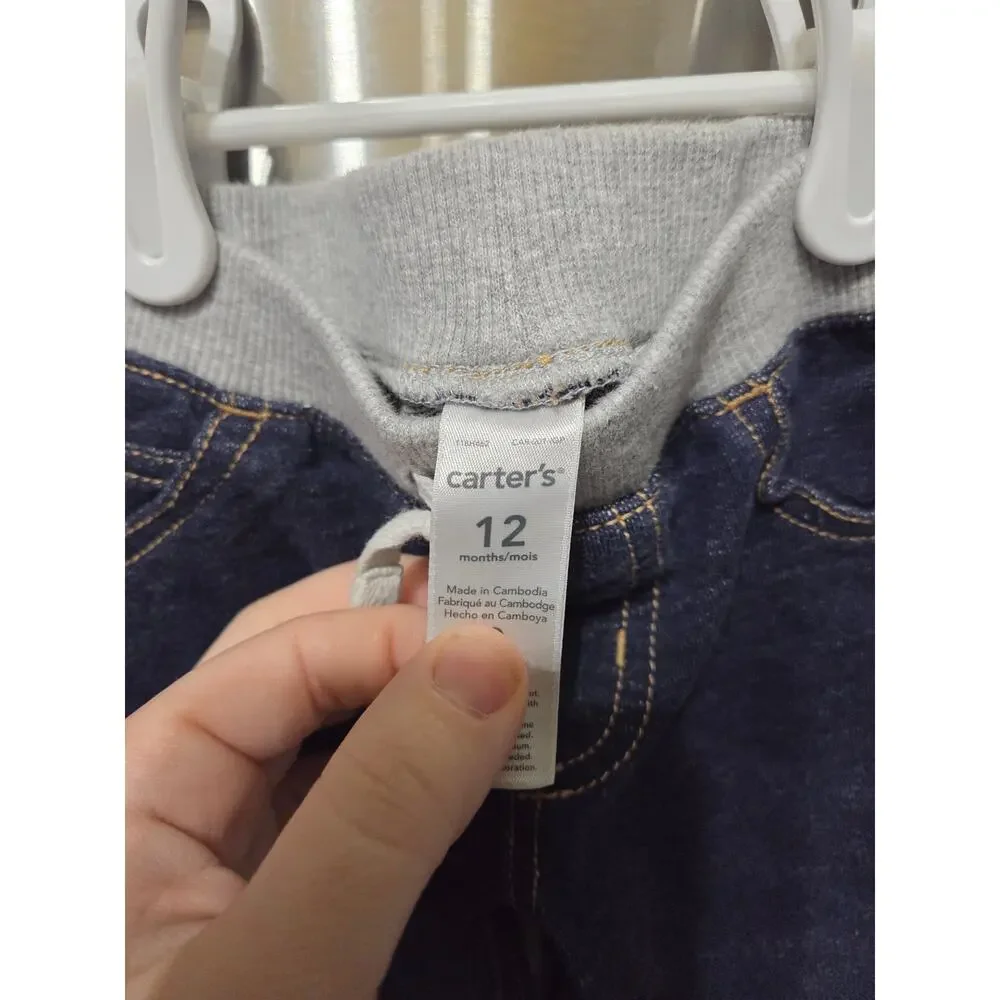 5/$15 Elastic Waistband Jeans - Carter's - 12mo